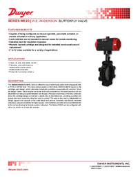 Thumbnail of document Data Sheet - WE20 Butterfly Valve